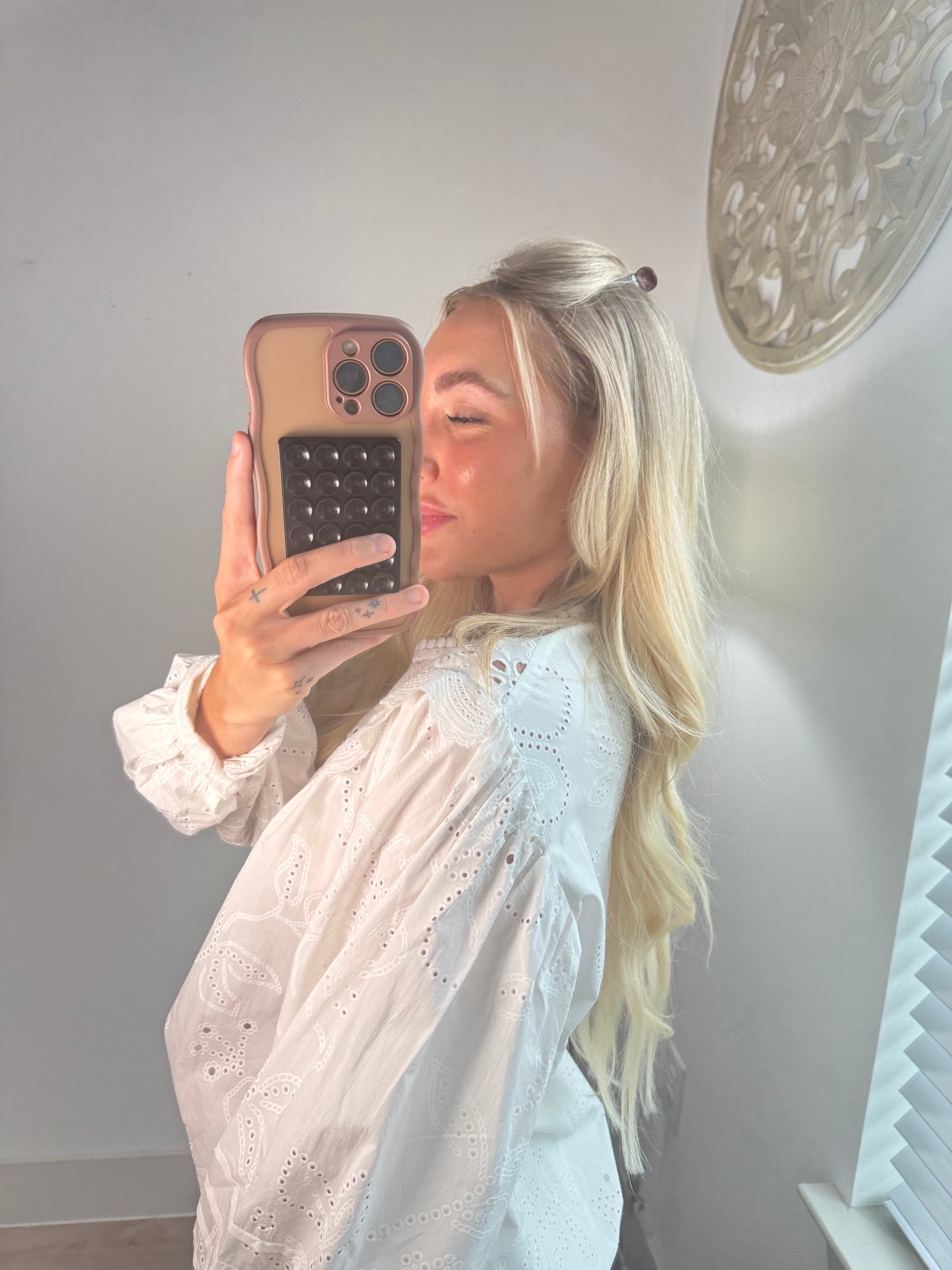Charlotte Eyelet Button Down