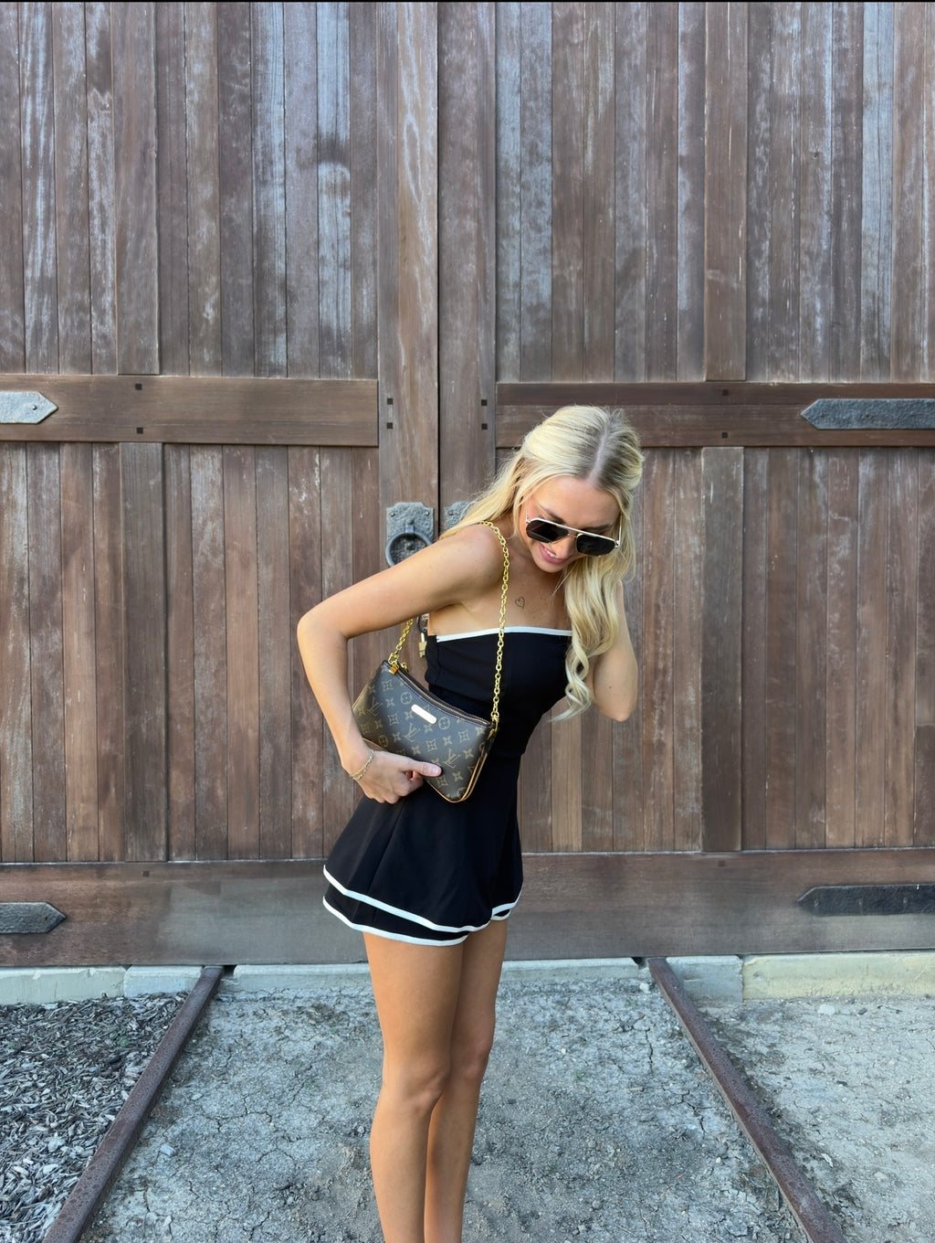 Black & White Contrast Romper