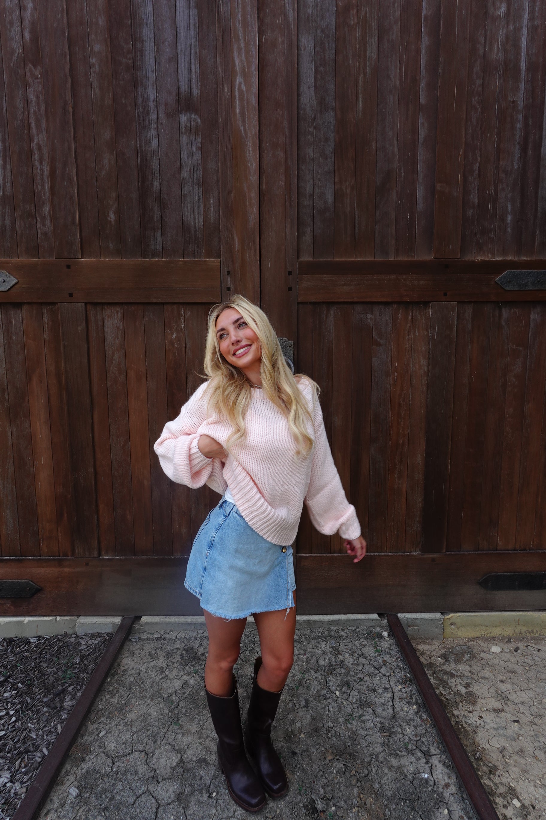 Pink OTS Relaxed Sweater