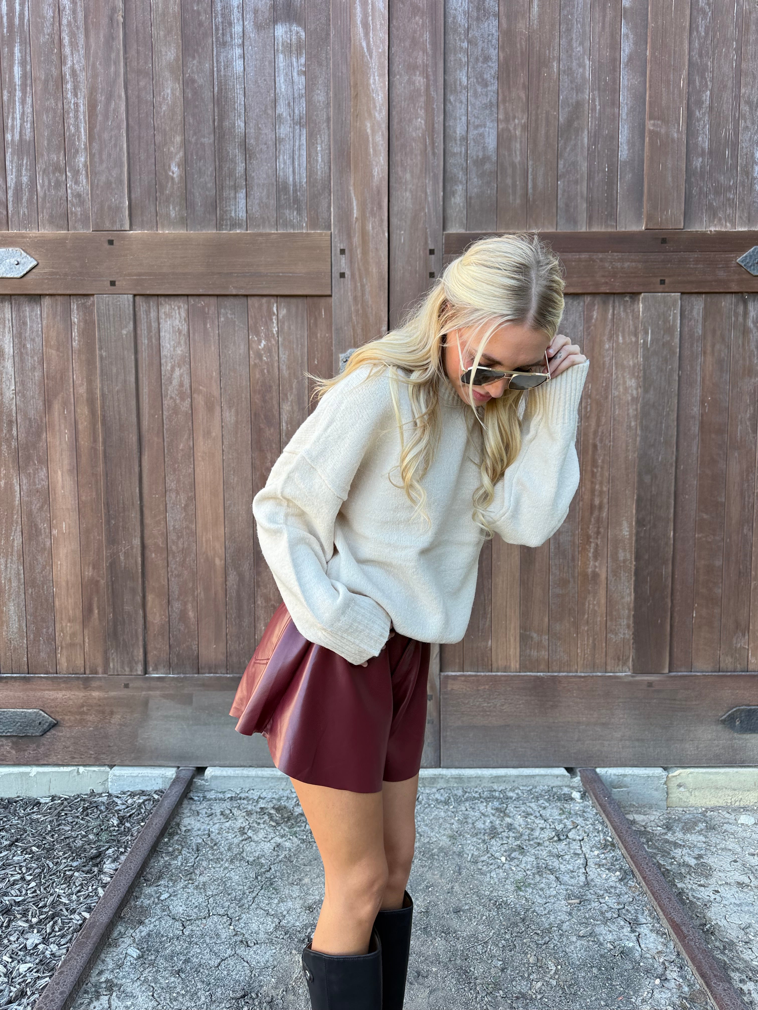 Riley Faux Leather Shorts