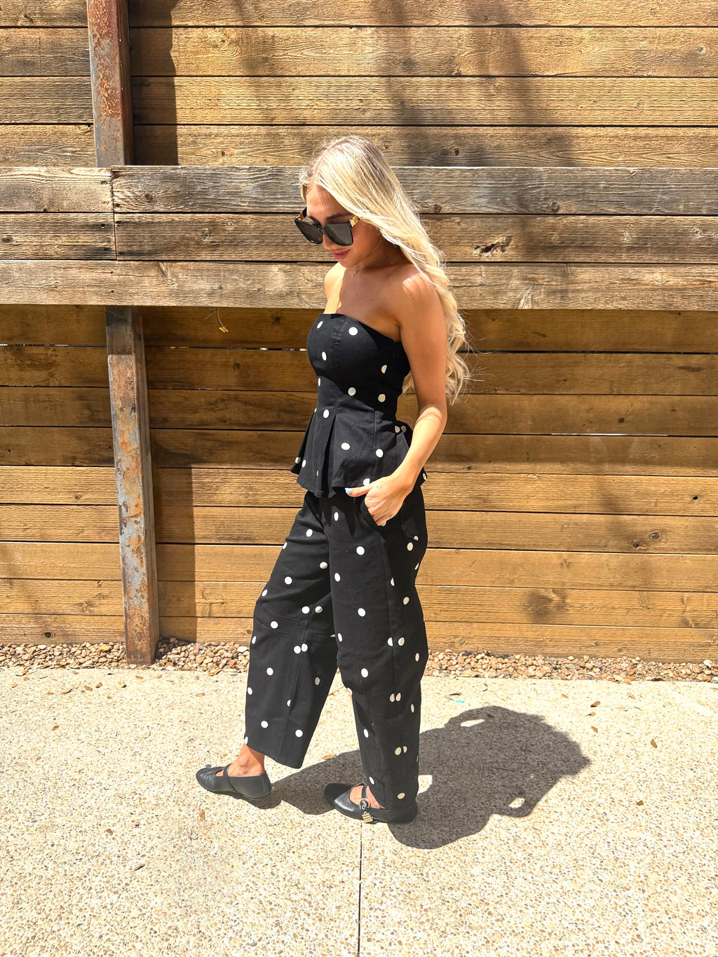 Polka Dot Barrel Pants