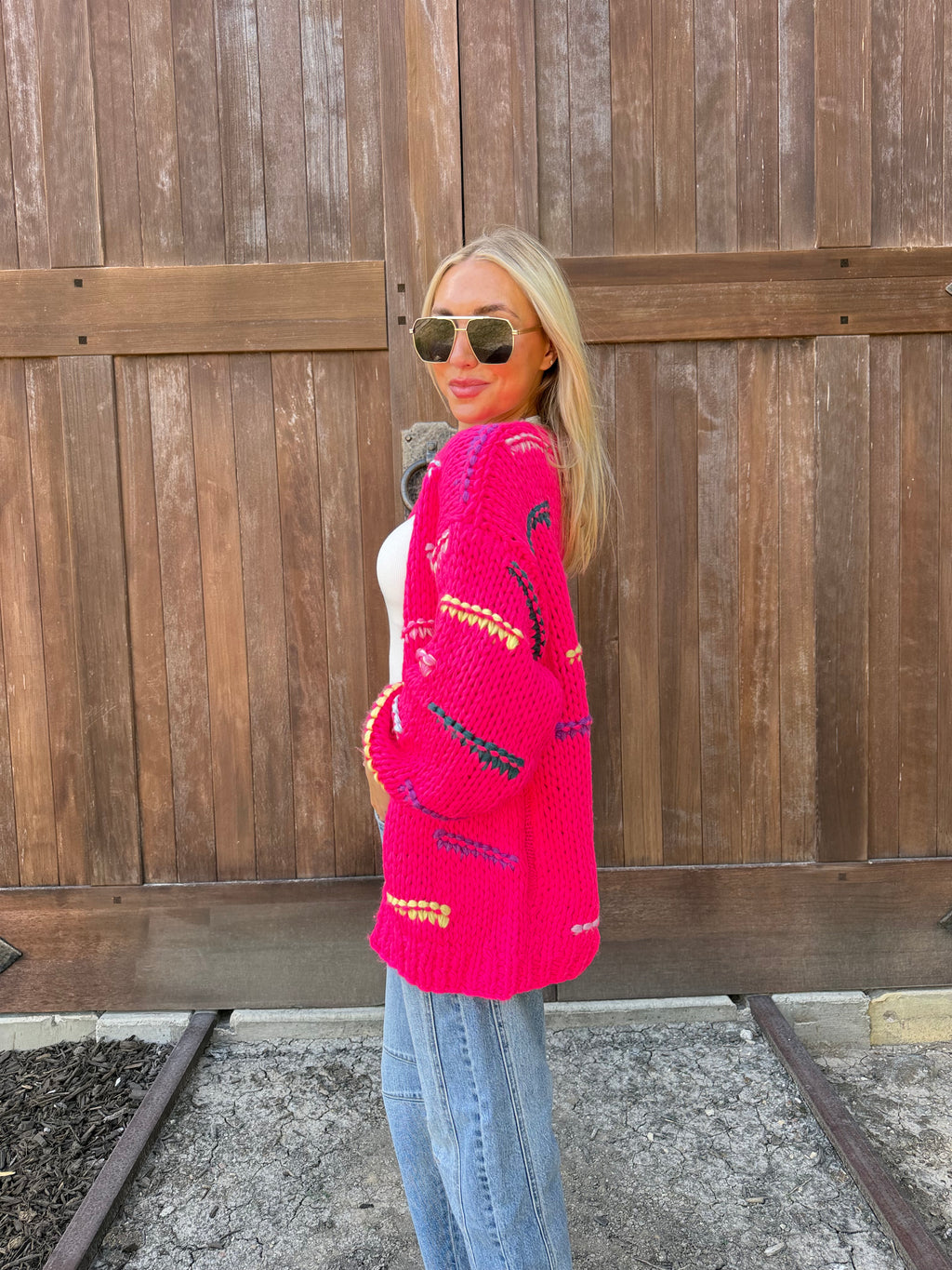 Chunky Knit Open Cardigan