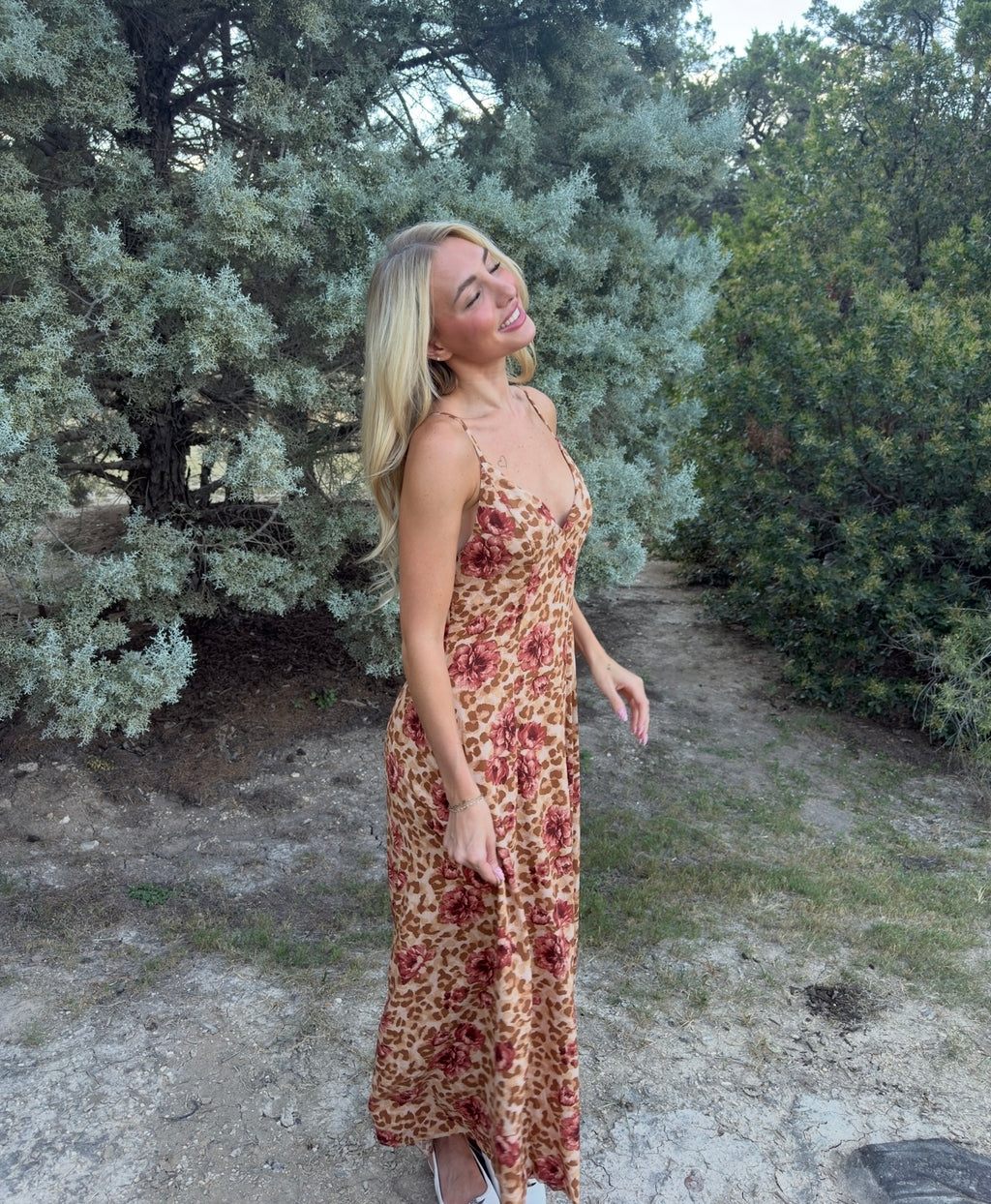 Floral & Leopard Maxi Dress