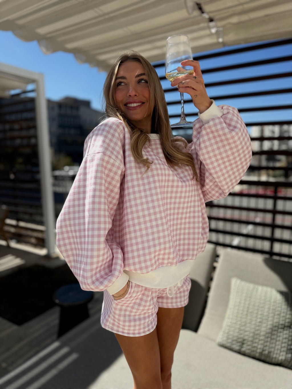 Pink Gingham Set