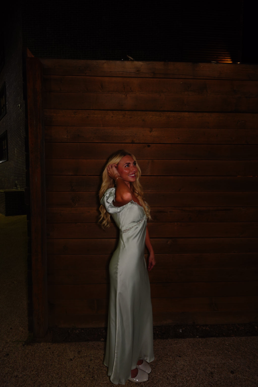 Light Blue Lace Midi Dress