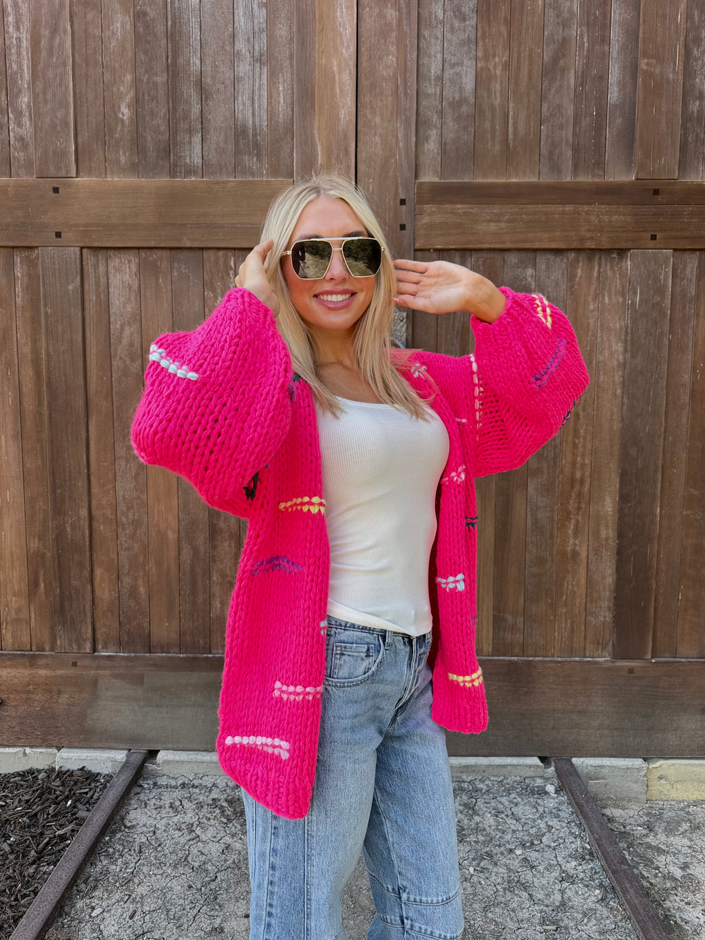 Chunky Knit Open Cardigan