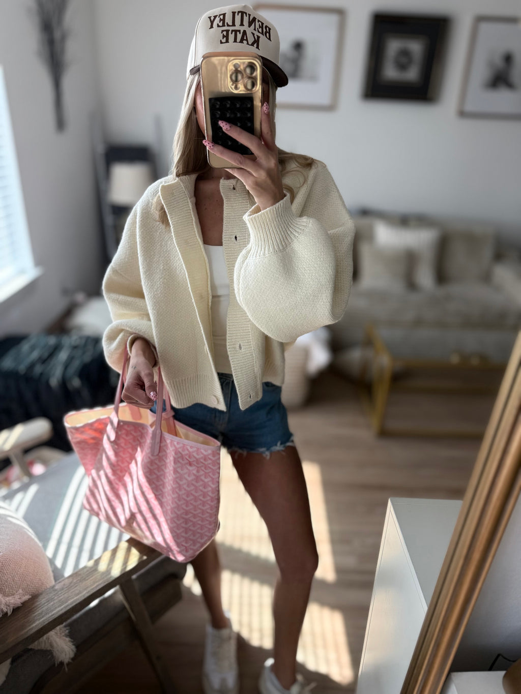 Ivory Button Down Cardigan