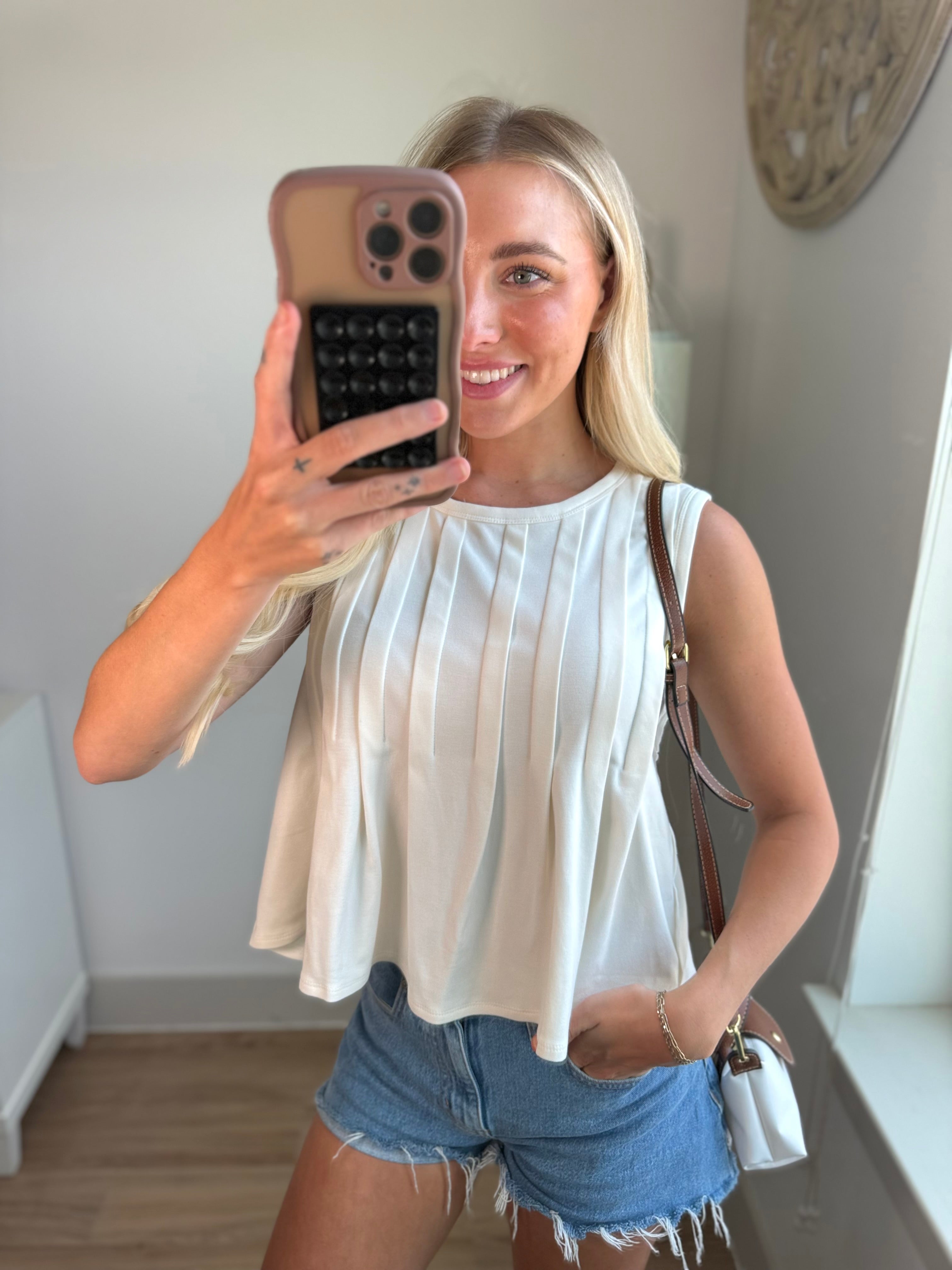 The Everyday Pleated Tank