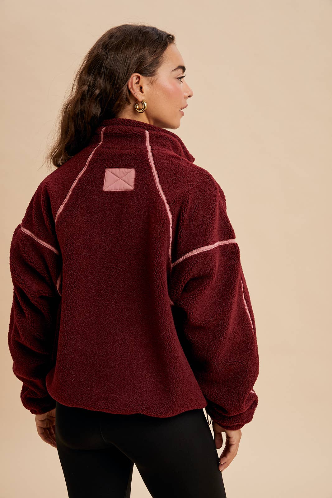 Contrast Sherpa Pullover