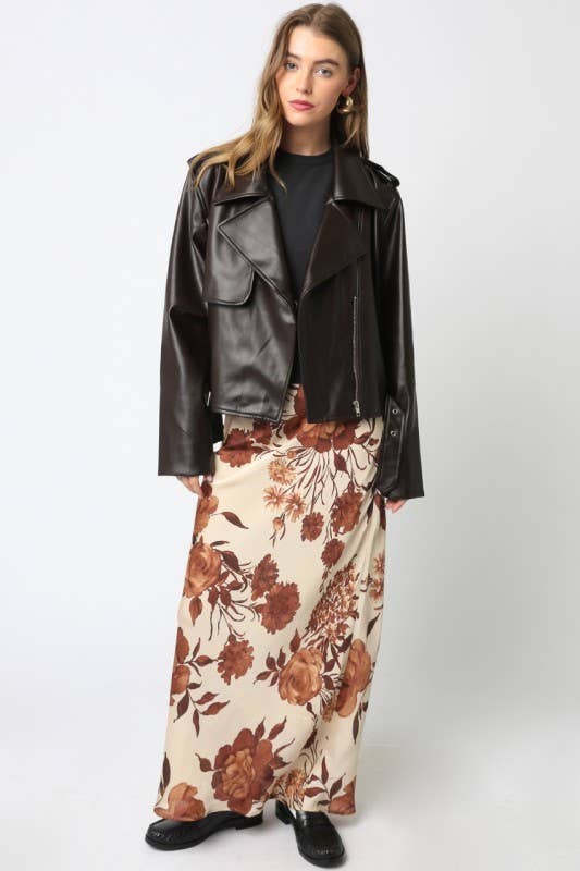 Emery PU Black Leather Jacket
