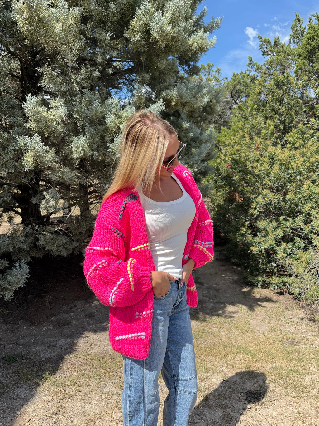 Chunky Knit Open Cardigan