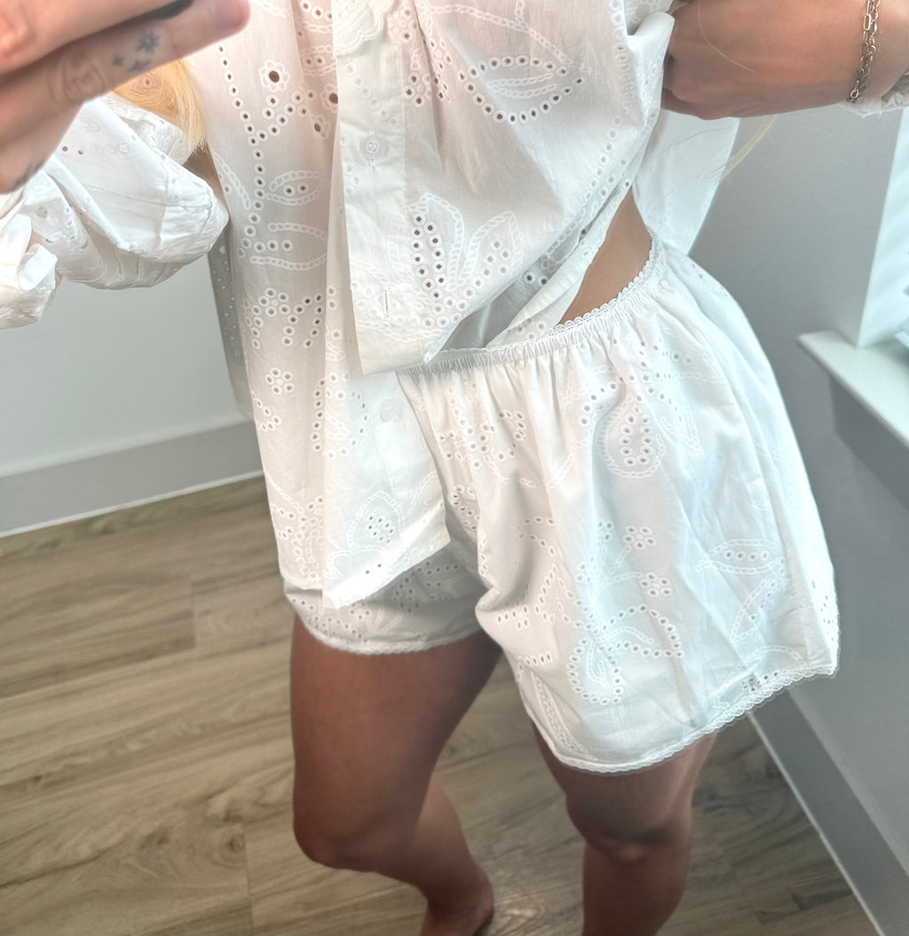 Charlotte Eyelet Shorts