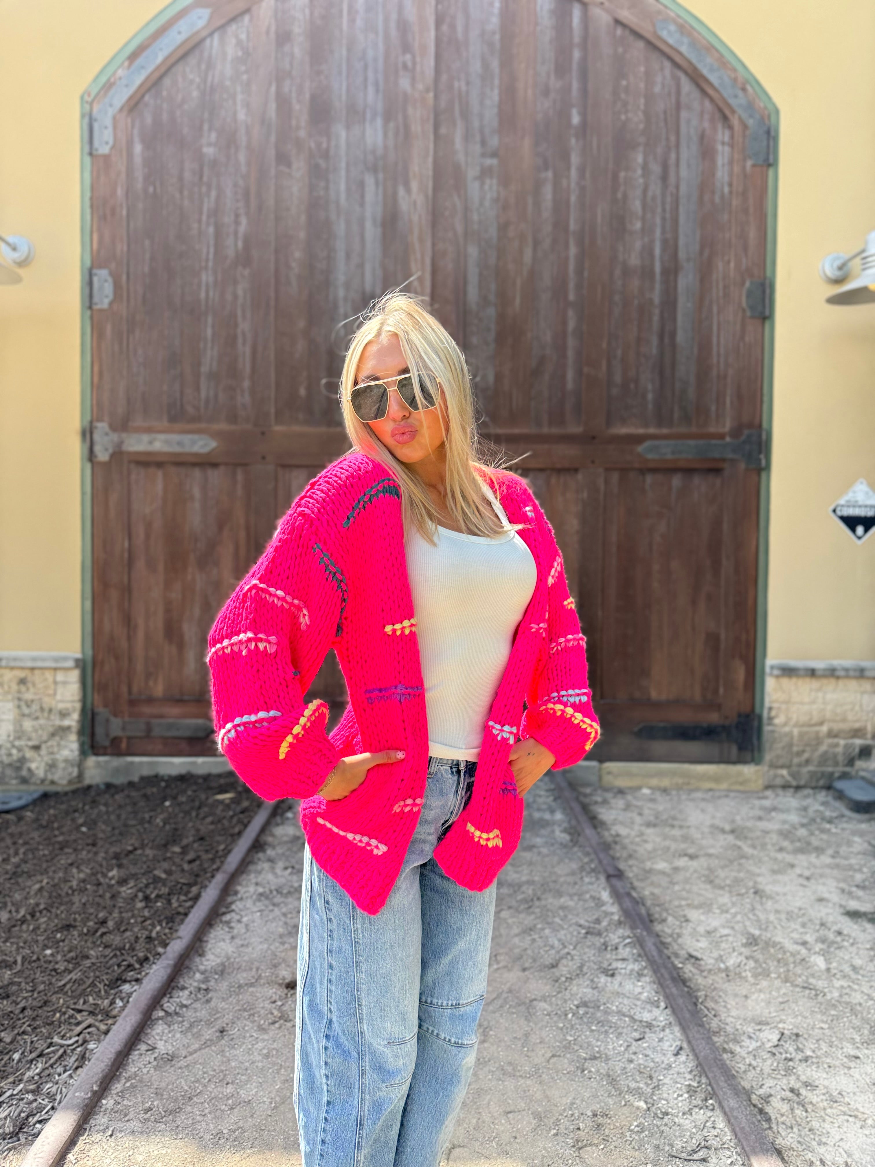 Chunky Knit Open Cardigan