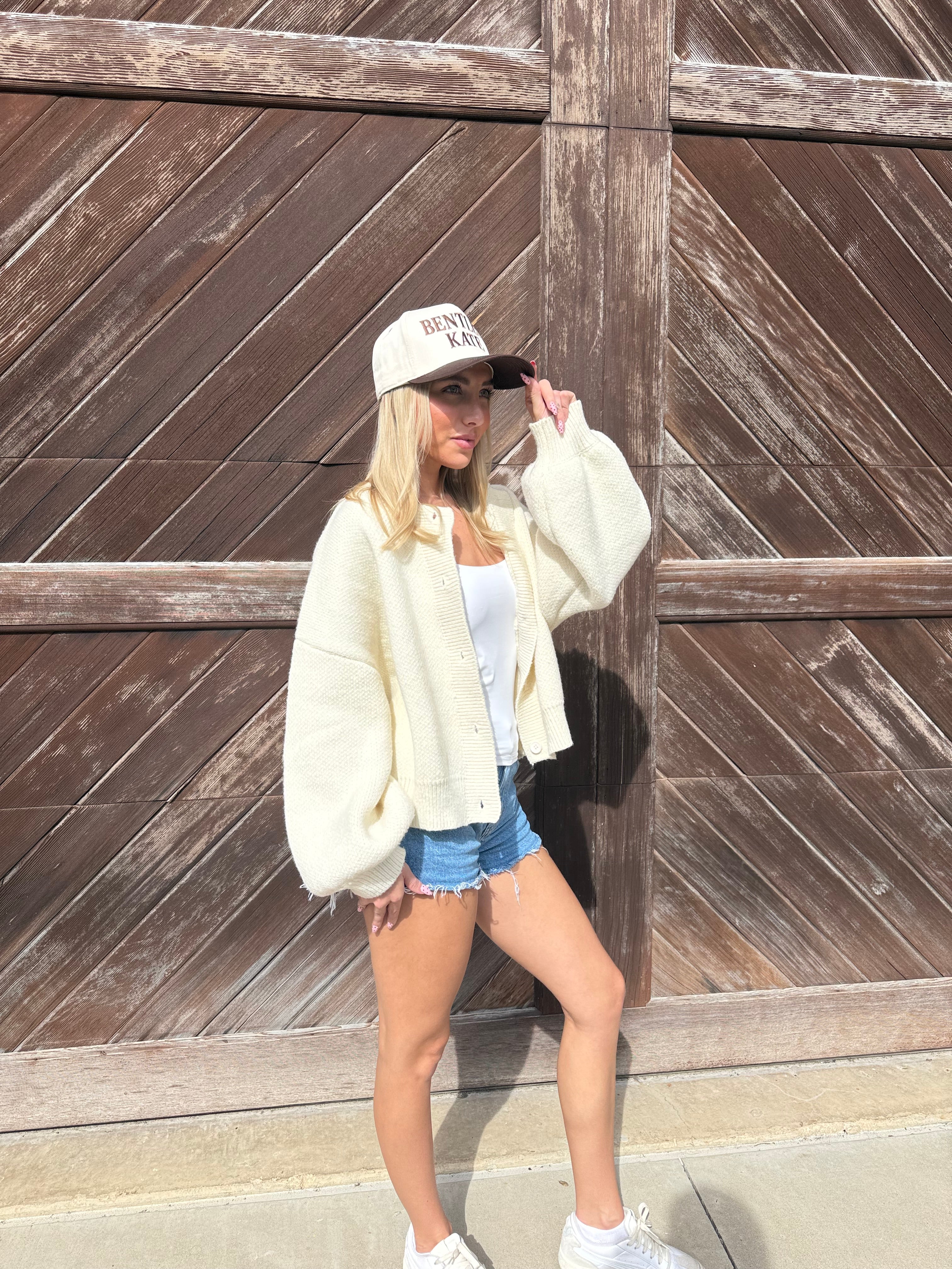 Ivory Button Down Cardigan