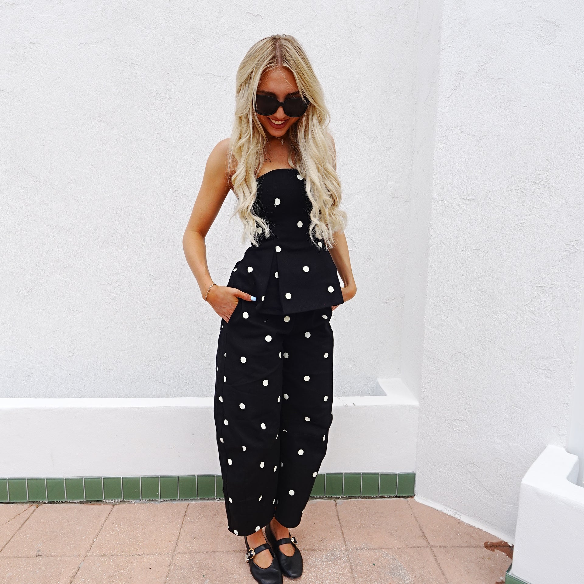 Polka Dot Barrel Pants
