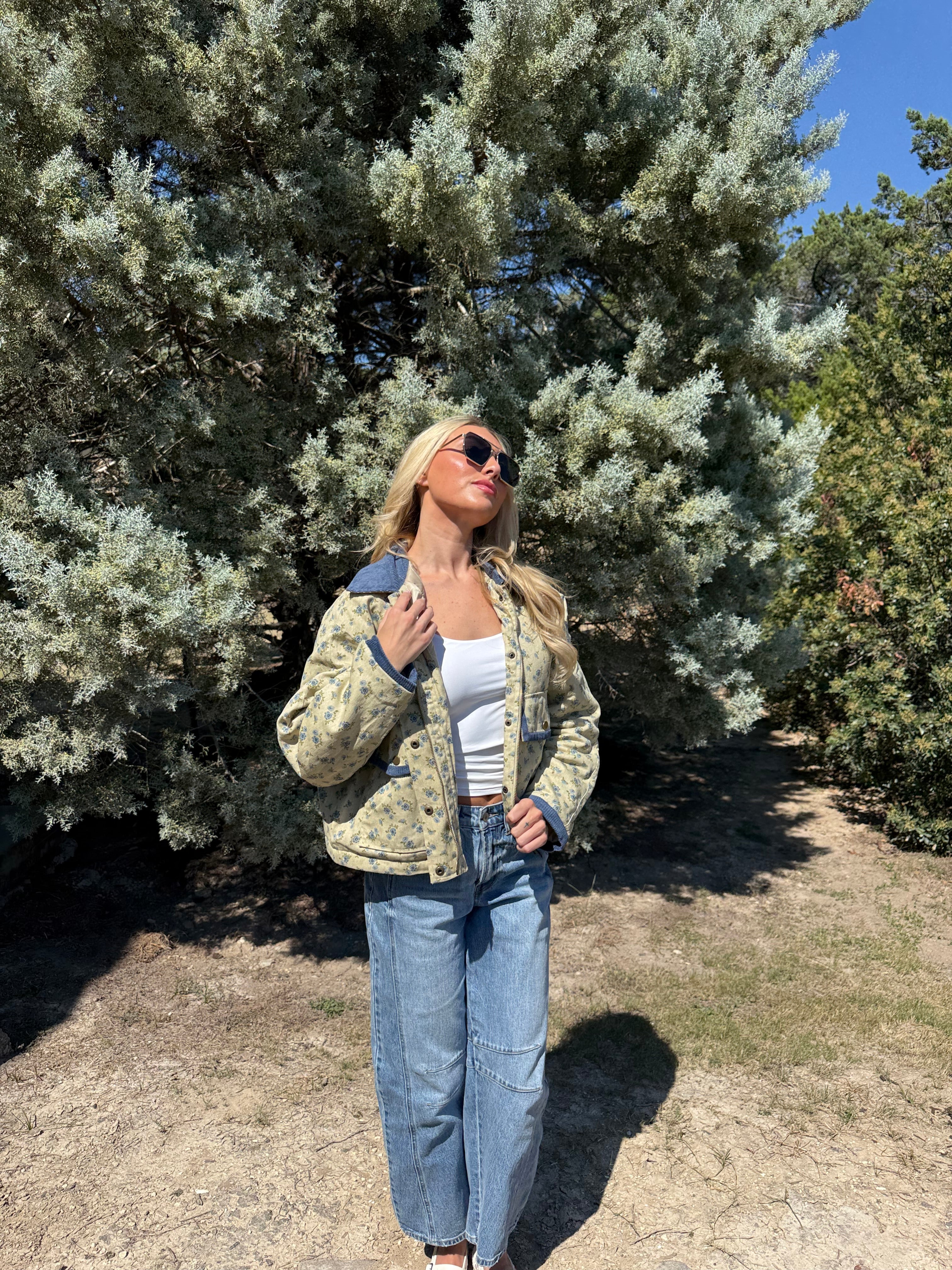 Vintage Floral Print Jacket