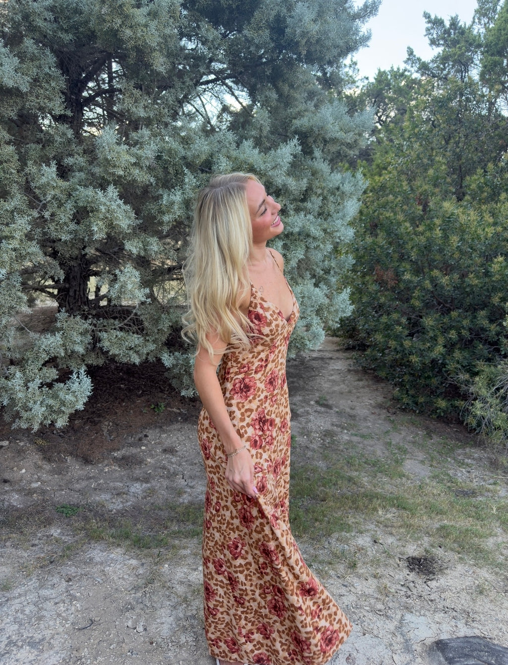Floral & Leopard Maxi Dress
