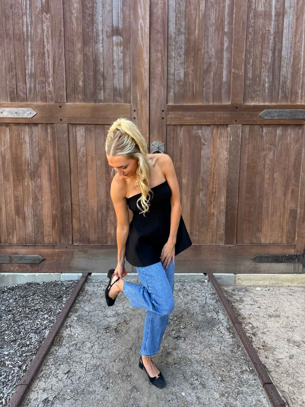 Judy Strapless Sweater Top