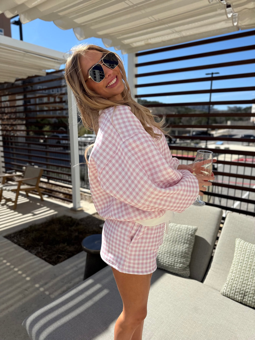 Pink Gingham Set