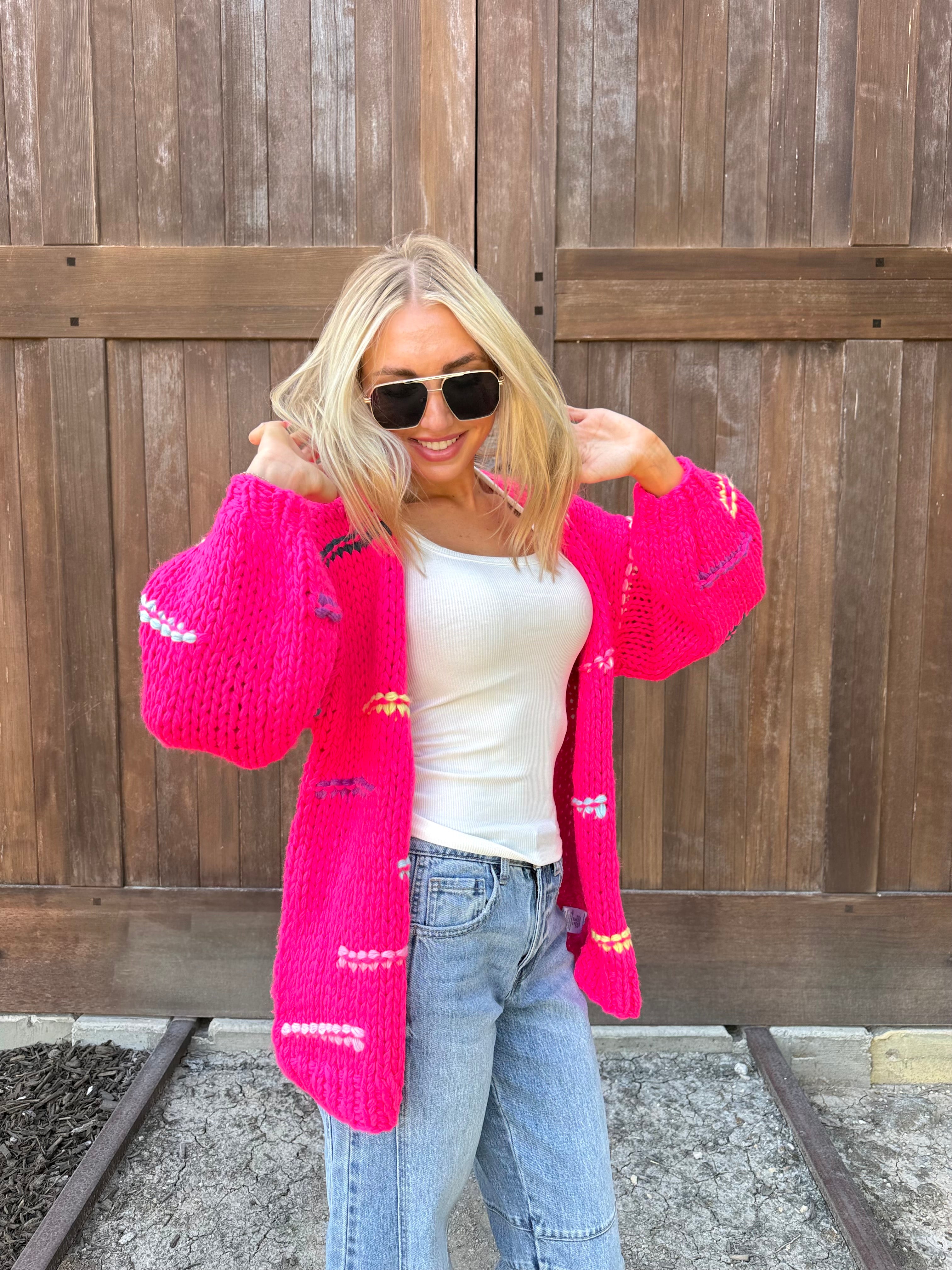 Chunky Knit Open Cardigan