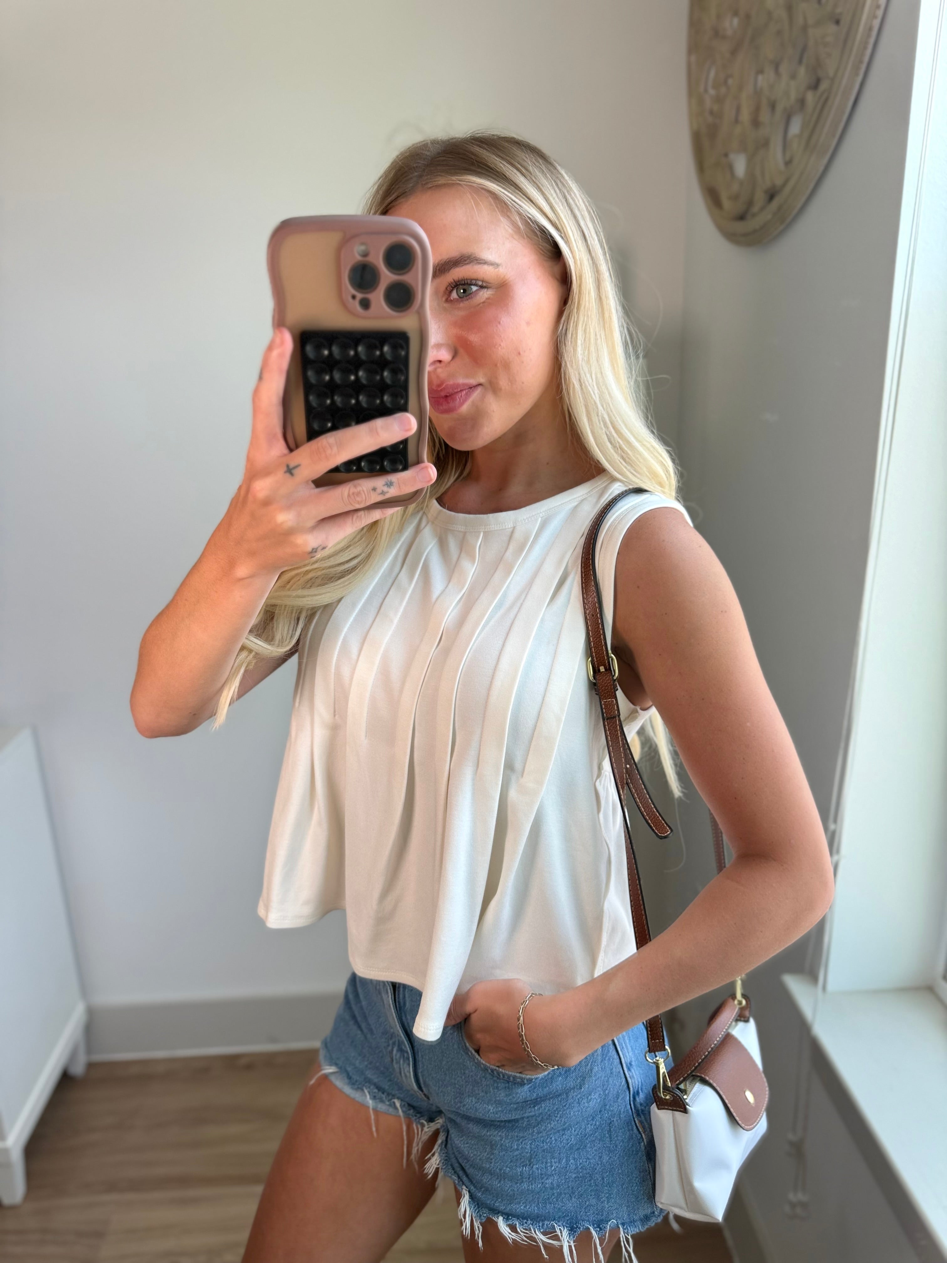 The Everyday Pleated Tank