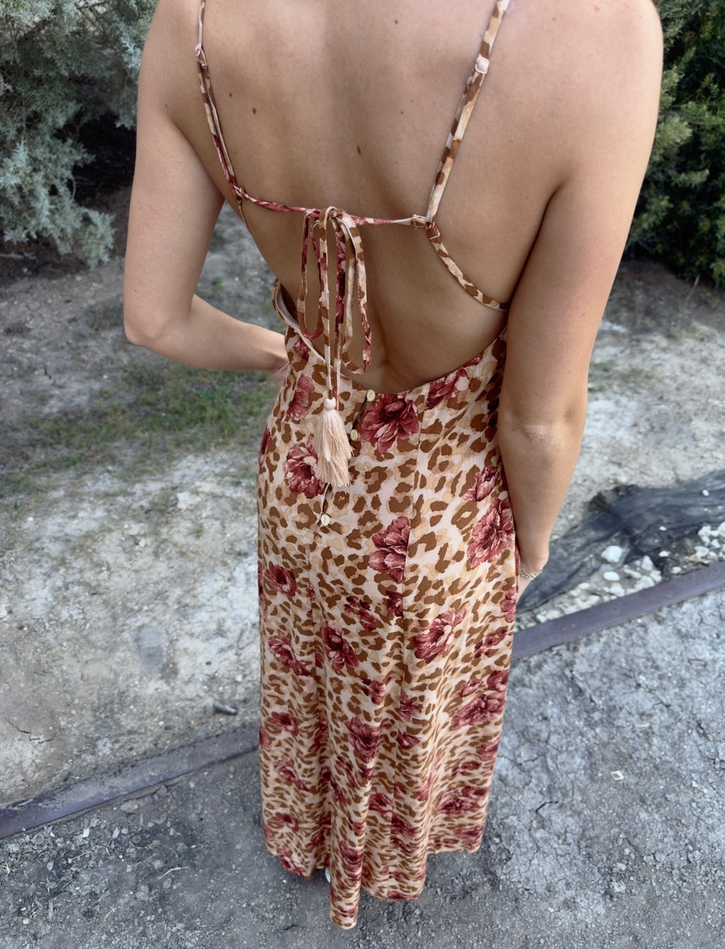 Floral & Leopard Maxi Dress