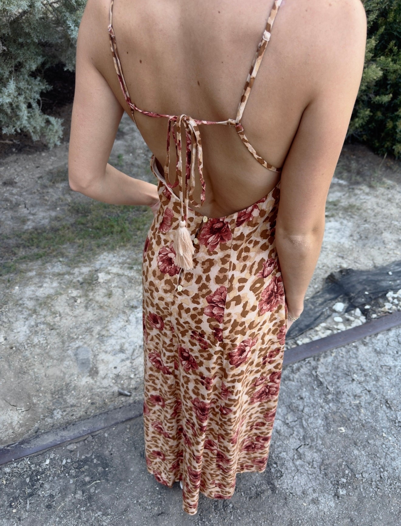 Floral & Leopard Maxi Dress