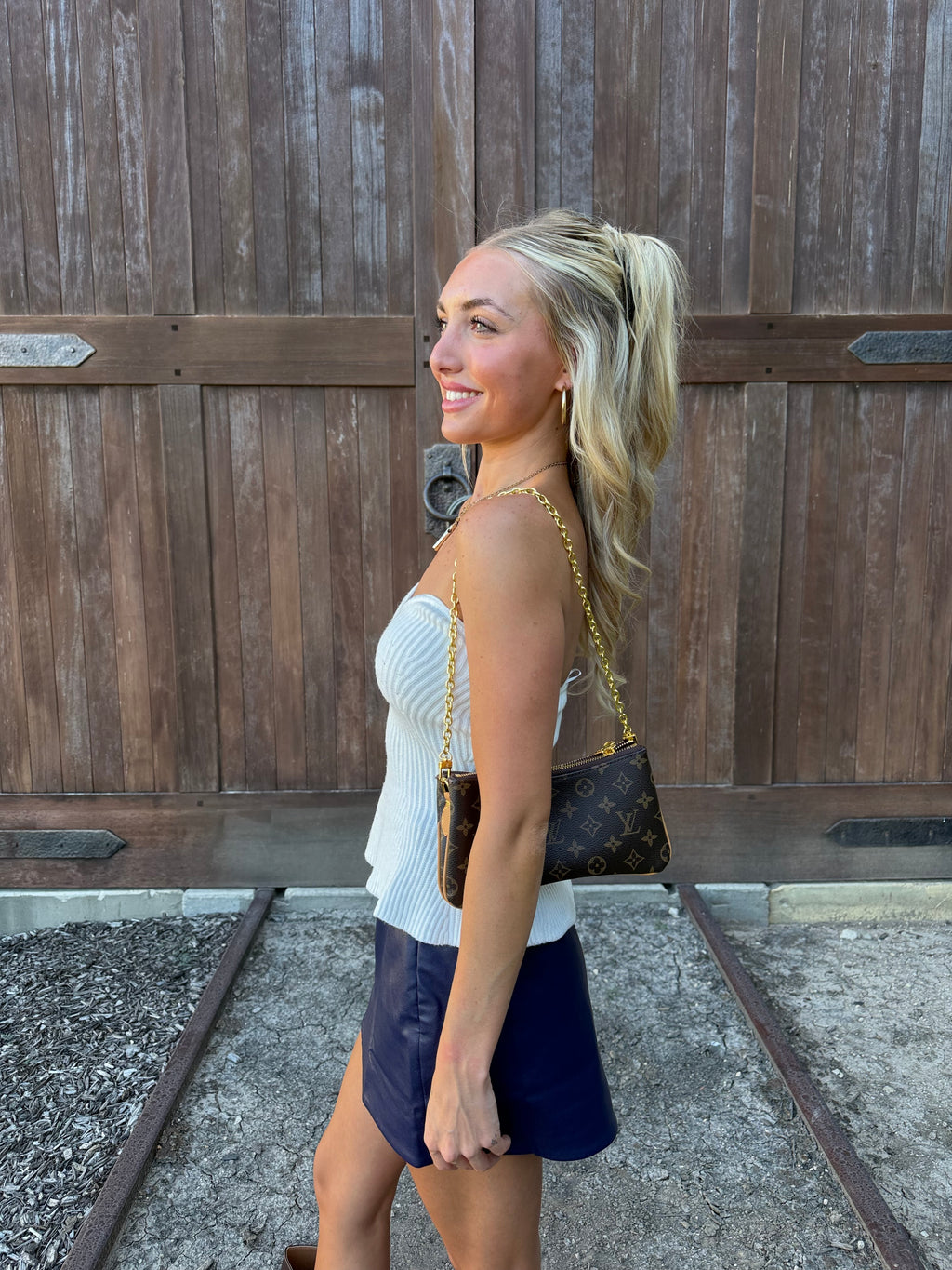 Ribbed Knit Strapless Top