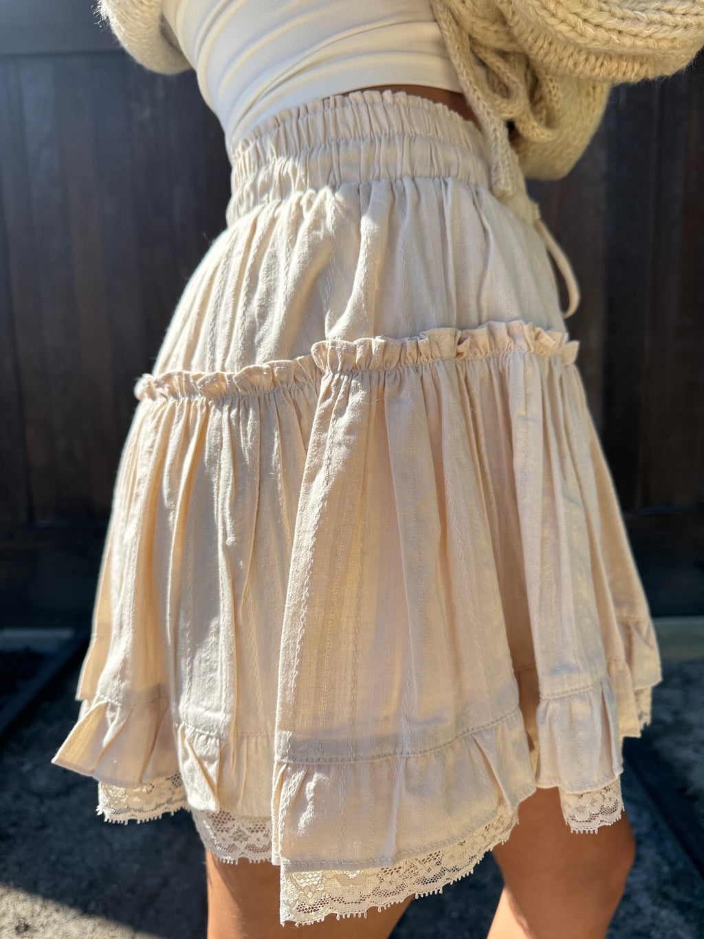 Tiered Flare Mini Skirt