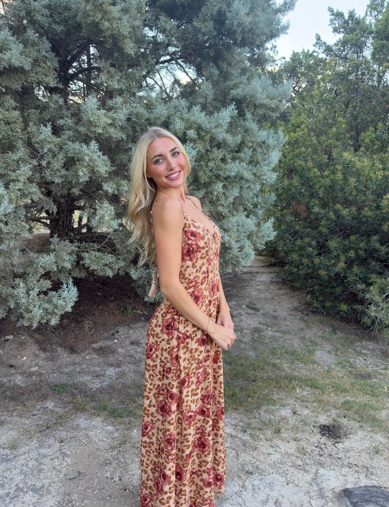 Floral & Leopard Maxi Dress
