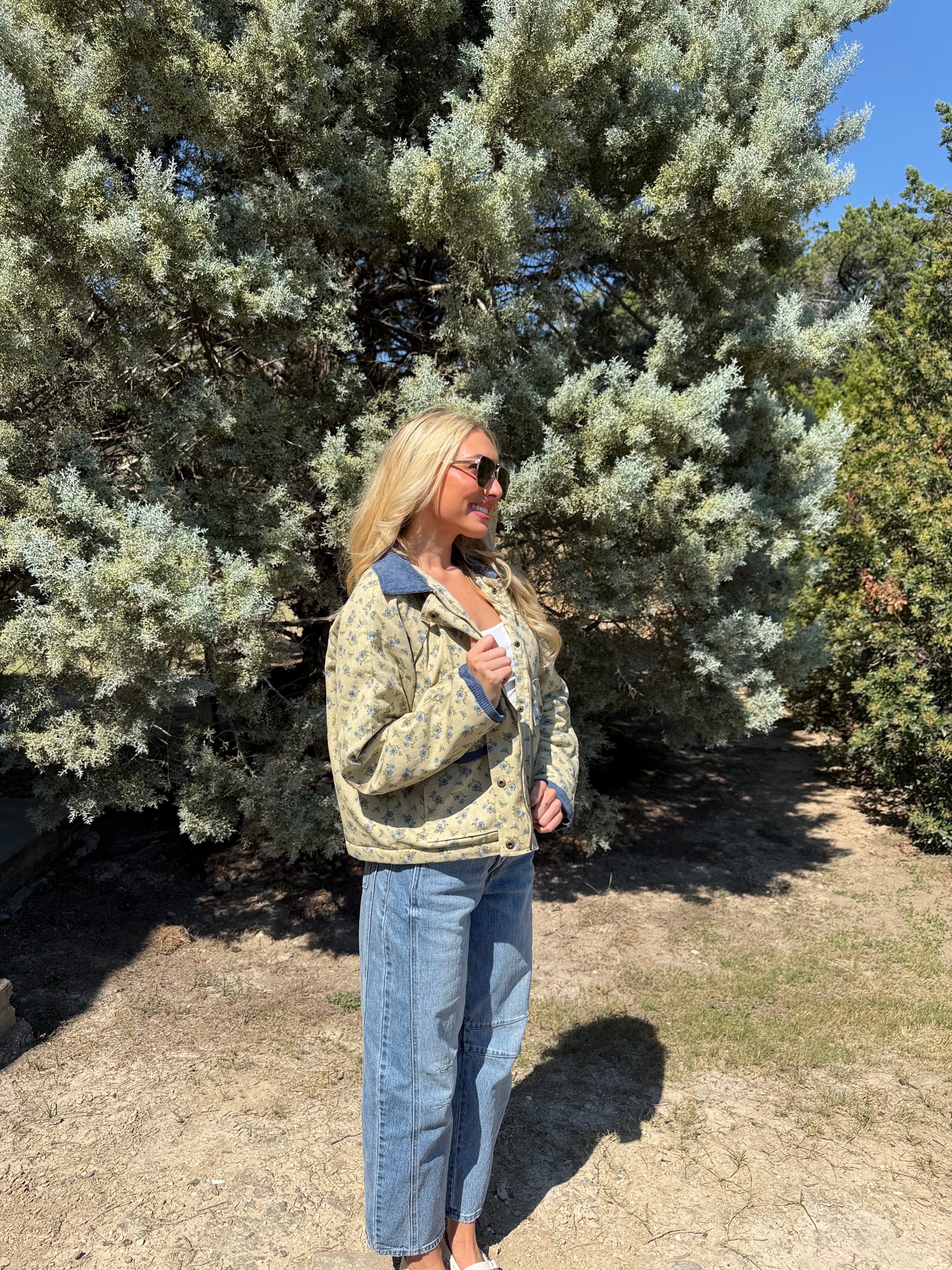 Vintage Floral Print Jacket