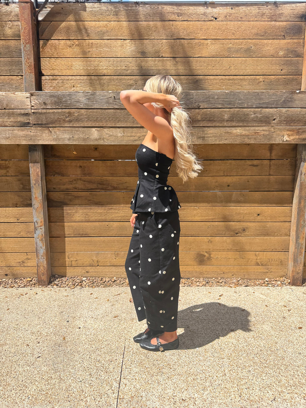 Polka Dot Barrel Pants