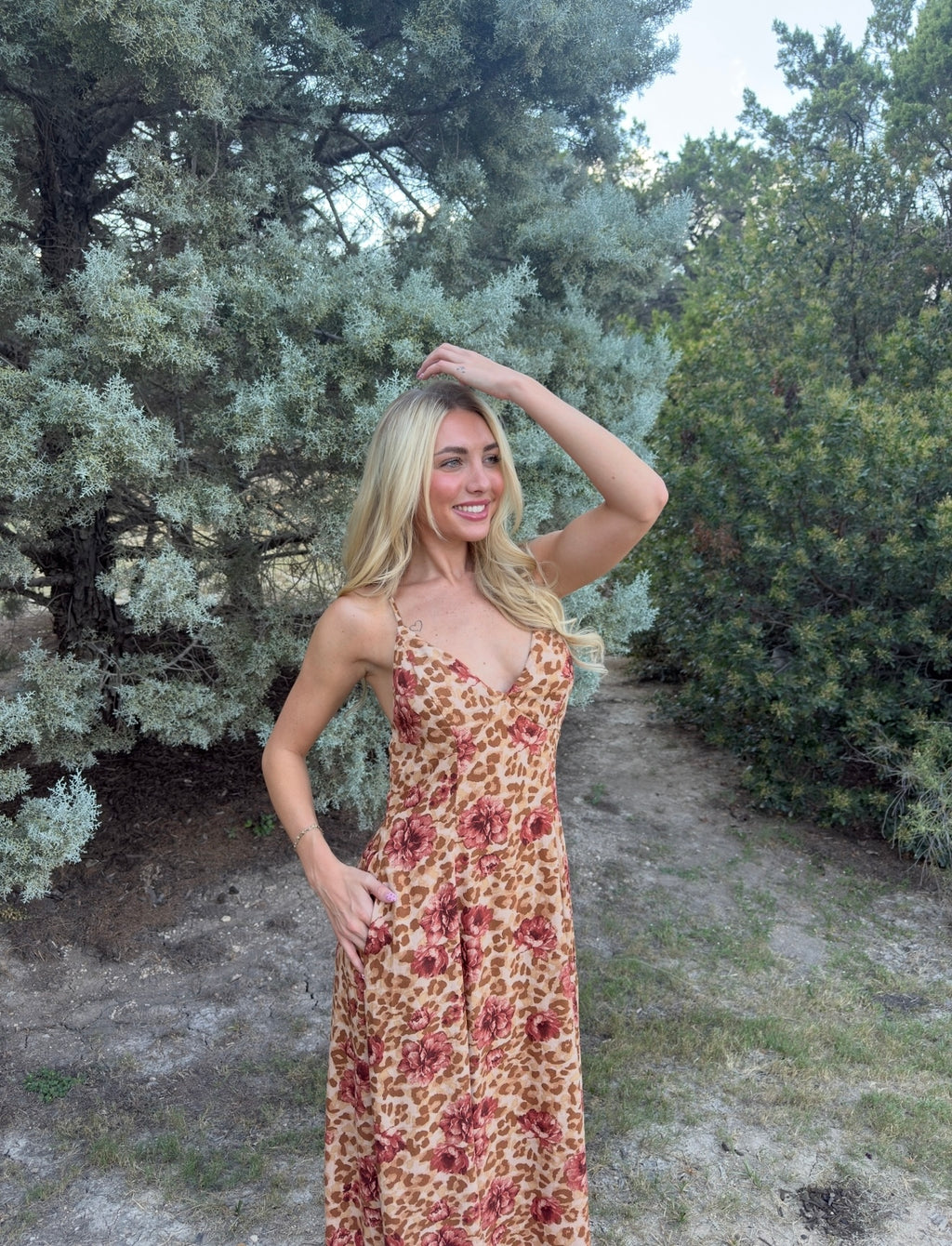 Floral & Leopard Maxi Dress