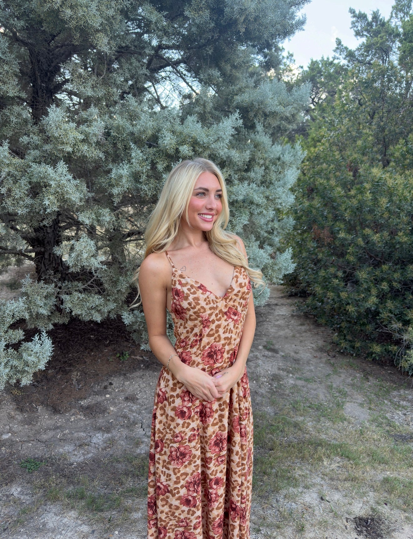 Floral & Leopard Maxi Dress