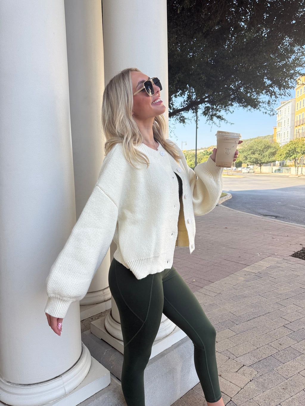 Ivory Button Down Cardigan