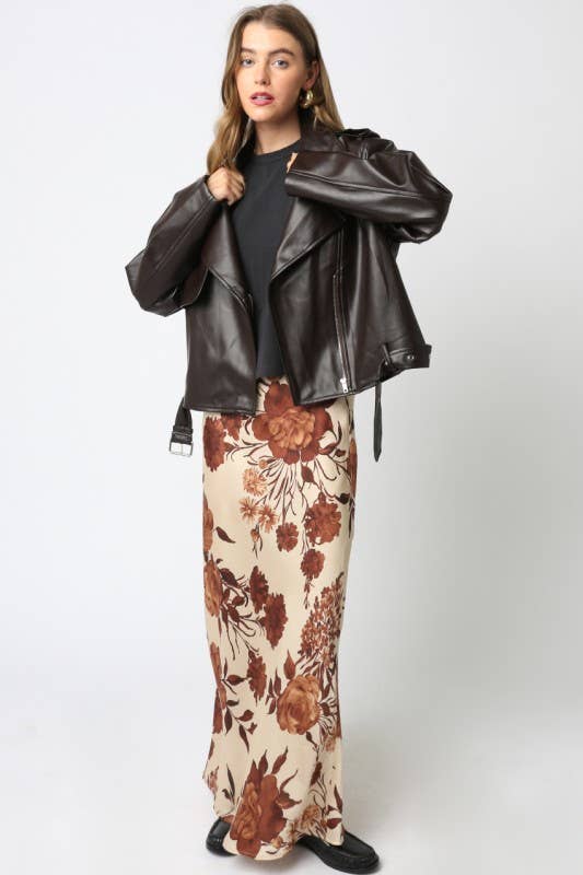 Emery PU Black Leather Jacket